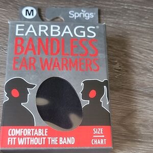 Sprigs Black Bandless Ear Warmers Size Medium